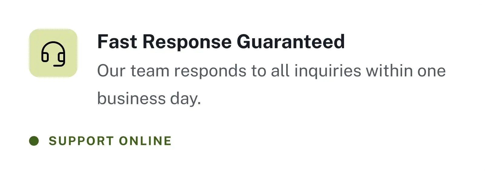 Response time floating card